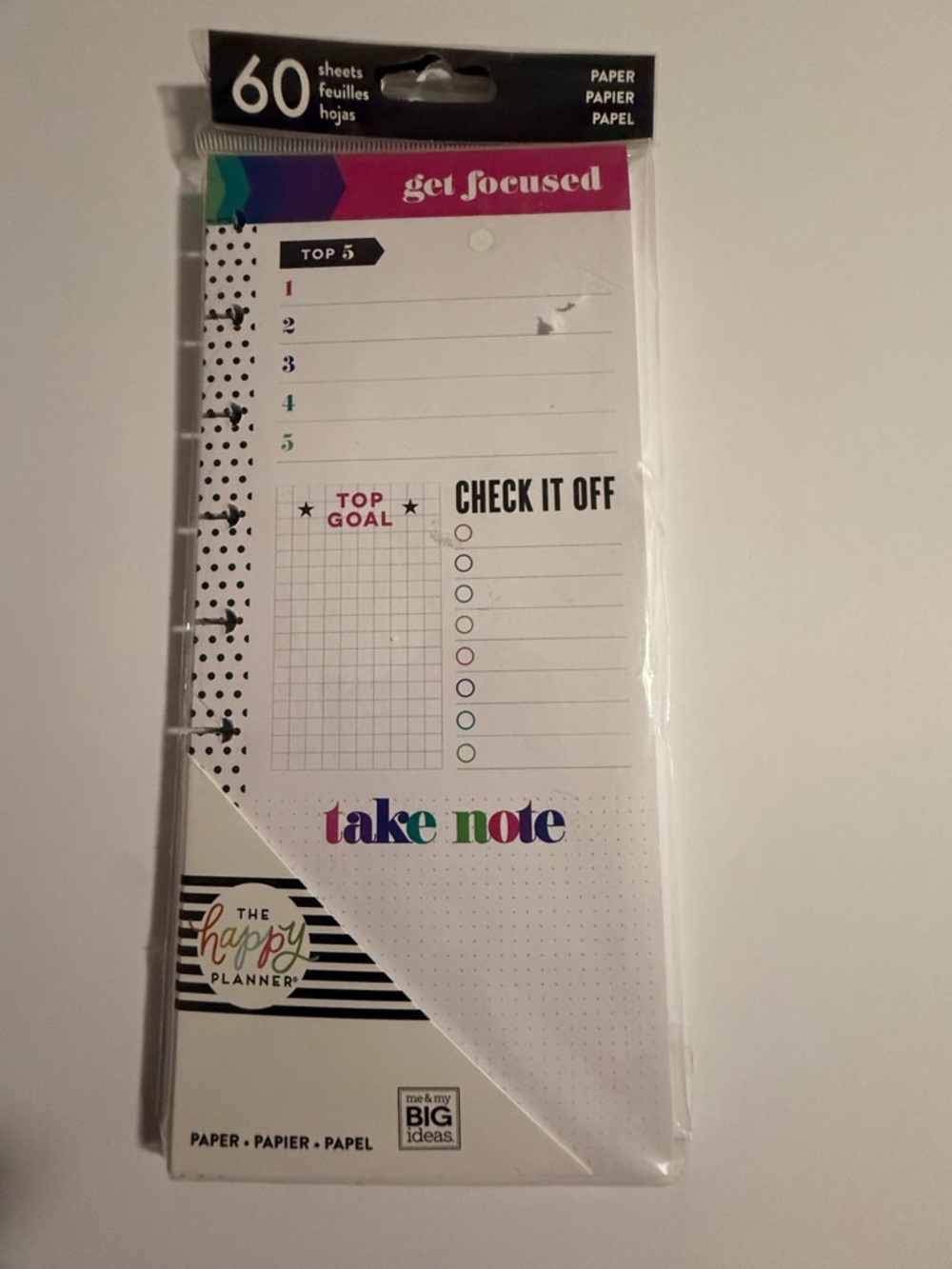 The Happy Planner Get Focused 60 Sheets Take Note Sheets - Multicolor - Picture 4 of 4